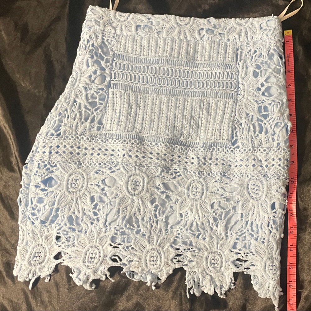 SHEIN White Lace Mini Skirt